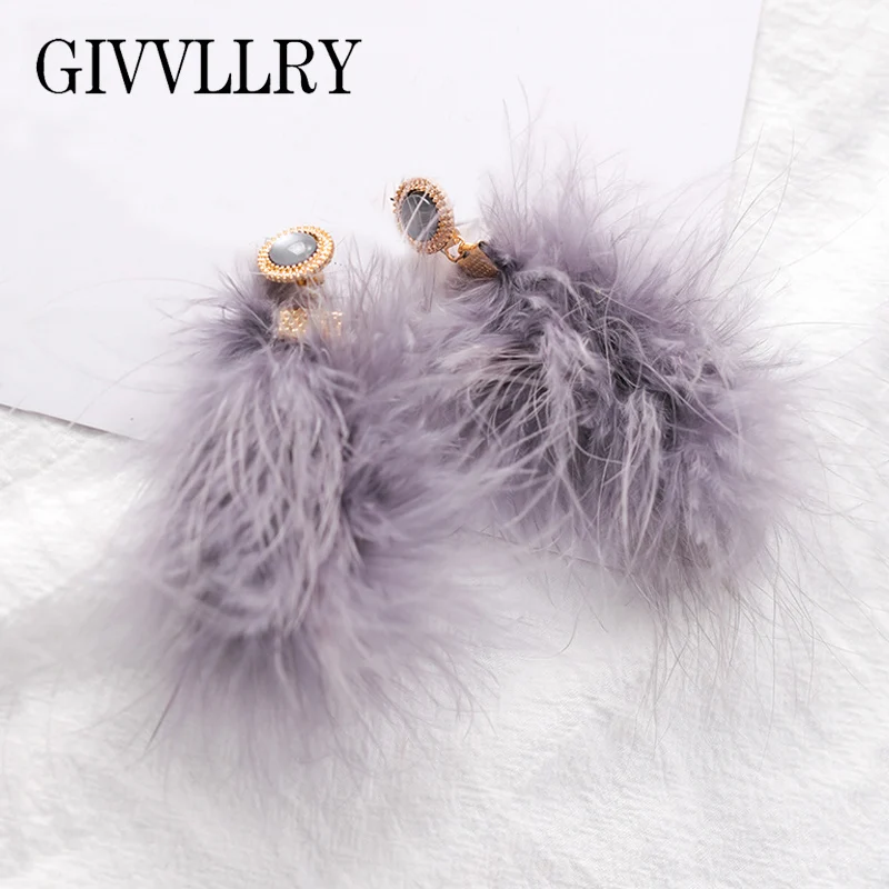 GIVVLLRY Fairy Gray Feather Tassel Earrings Fashion Jewelry Statement Bohemian Gray Fluffy Feather Drop Earrings for Women
GIVVLLRY Fairy Gray Feather Tassel Earrings Fashion Jewelry Statement Bohemian Gray Fluffy Feather Drop Earrings for Women
