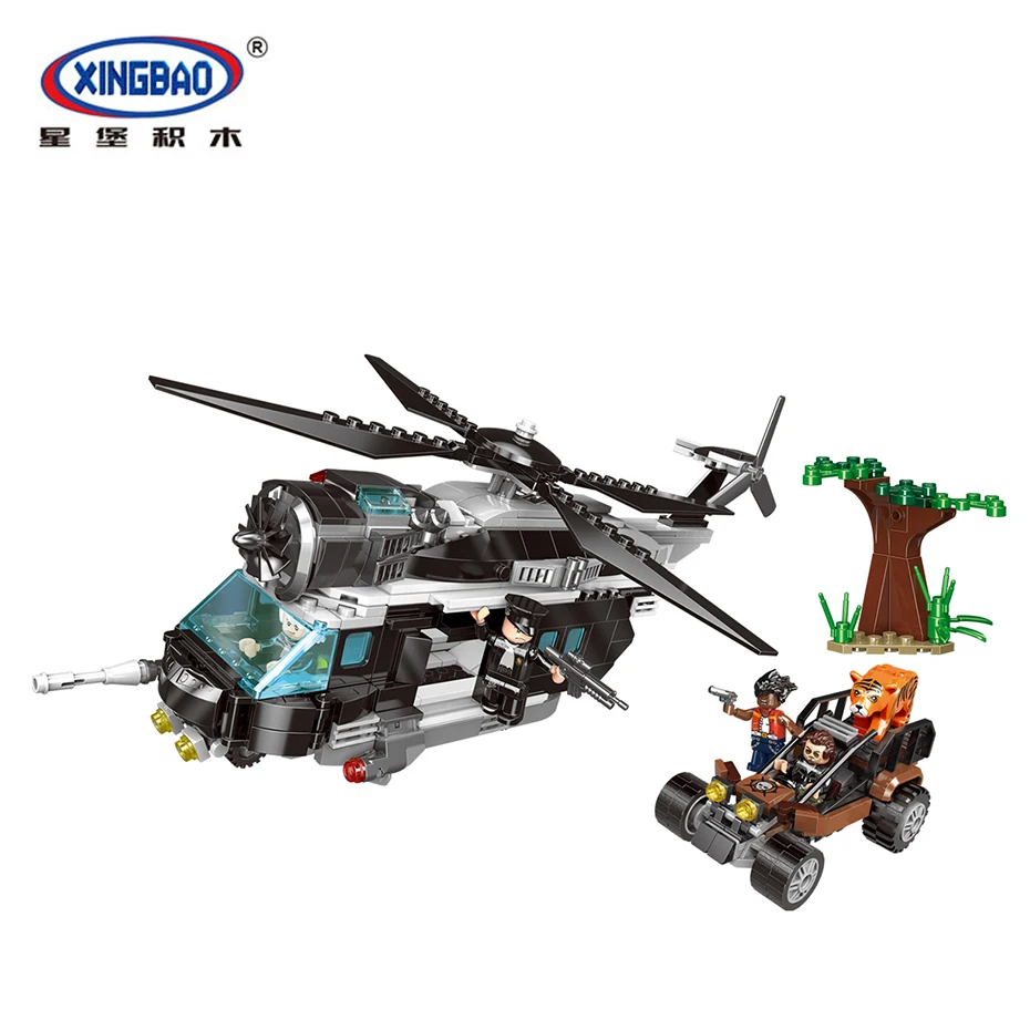 XINGBAO 10004 City Police Series Chasing The Poachers Scene Building Blocks Bricks Police Helicopter Car Model Educational Toys
XINGBAO 10004 City Police Series Chasing The Poachers Scene Building Blocks Bricks Police Helicopter Car Model Educational Toys