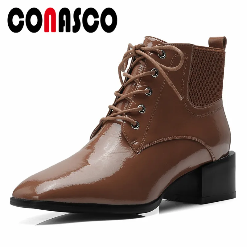 CONASCO Fashion Women Corss-tied Ankle Boots High Heels Autumn Winter Square Toe Sexy Martin Shoes Woman Short Basic Boots
CONASCO Fashion Women Corss-tied Ankle Boots High Heels Autumn Winter Square Toe Sexy Martin Shoes Woman Short Basic Boots