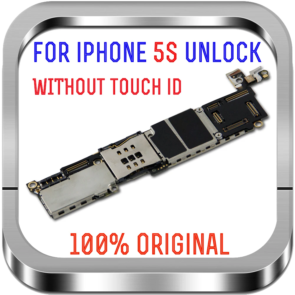 100% Original unlocked for iphone 5S Motherboard without / with Touch ID with IOS System for iphone 5S Mainboard with Full Chips
100% Original unlocked for iphone 5S Motherboard without / with Touch ID with IOS System for iphone 5S Mainboard with Full Chips