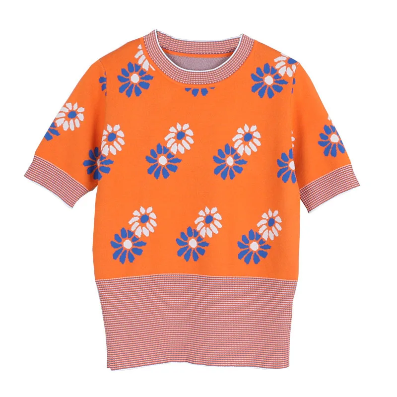 GRUIICEEN fashion women knitted short sleeve t shirt floral slim lady round neck 2018 spring tee shirt femme
GRUIICEEN fashion women knitted short sleeve t shirt floral slim lady round neck 2018 spring tee shirt femme