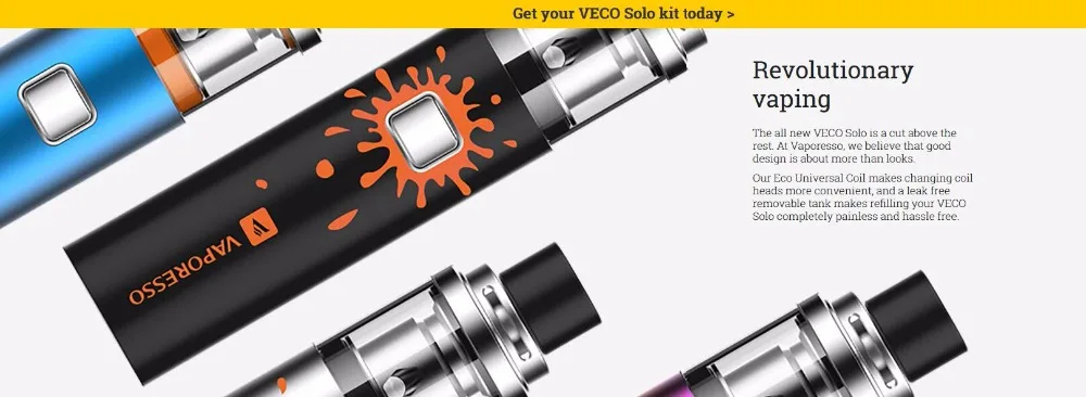 Vaporesso Veco Solo Vape Starter Kit 1500mah 2ML Capacity All-in-One Vape Pen Vaporizer