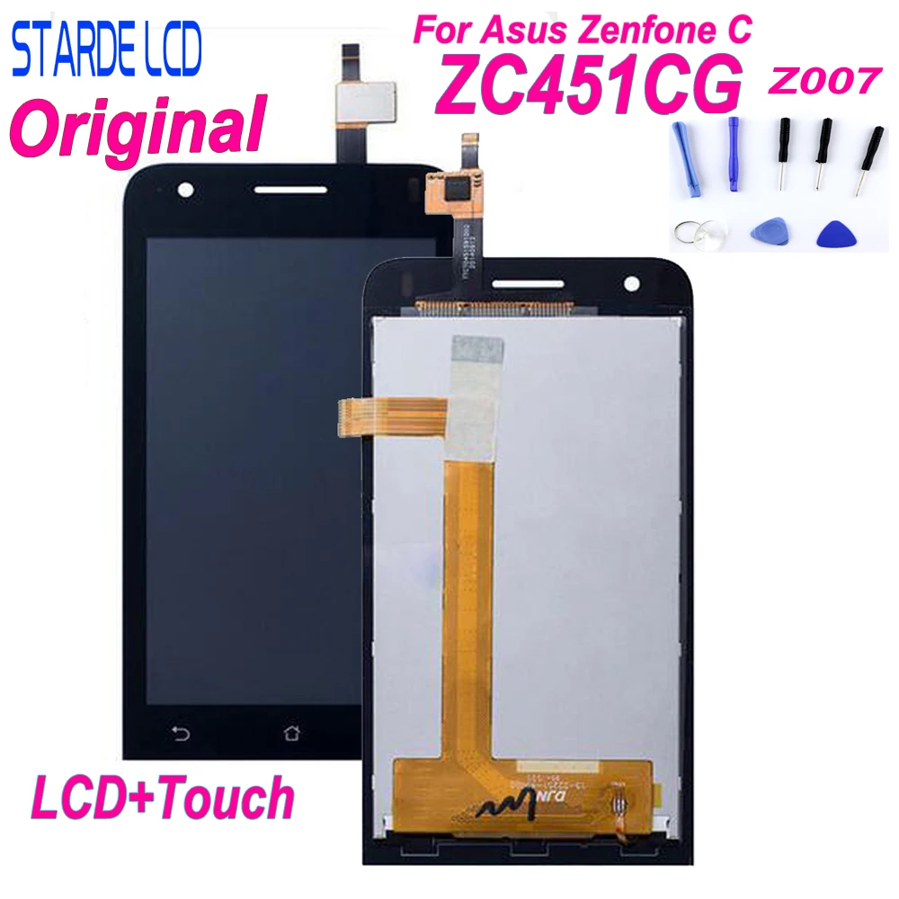 For Asus Zenfone C ZC451CG Z007 LCD Display Matrix with Touch Screen Digitizer Full Assembly 4.5" for ZC451CG Black + Free Tools
For Asus Zenfone C ZC451CG Z007 LCD Display Matrix with Touch Screen Digitizer Full Assembly 4.5" for ZC451CG Black + Free Tools