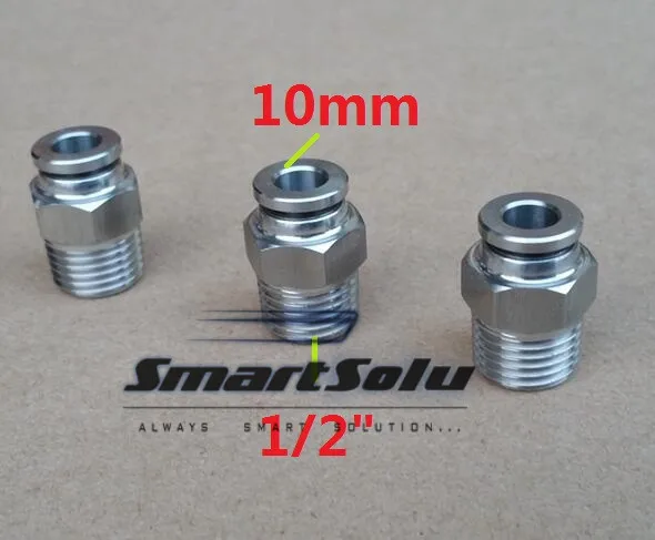 Free shipping 10pcs/lot 10MM Tube Size 1/2" Thread stainless steel push-in fitting Threaded pipe fittings pneumatic fittings
Free shipping 10pcs/lot 10MM Tube Size 1/2" Thread stainless steel push-in fitting Threaded pipe fittings pneumatic fittings