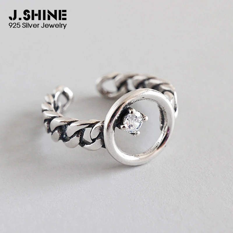 JShine 925 Sterling Silver Punk Style Open Rings For Women Chain With Cubic Zirconia Round Finger Rings Wedding Engagement Ring
JShine 925 Sterling Silver Punk Style Open Rings For Women Chain With Cubic Zirconia Round Finger Rings Wedding Engagement Ring