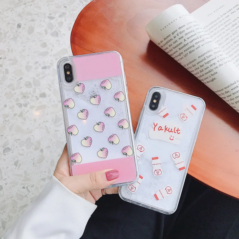 Quicksand Yogurt Peach Phone Case for iPhone XS MAX XR Transparent Back Cover for iPhone X 8 7 6S 6 Plus Coque Fundas
Quicksand Yogurt Peach Phone Case for iPhone XS MAX XR Transparent Back Cover for iPhone X 8 7 6S 6 Plus Coque Fundas
