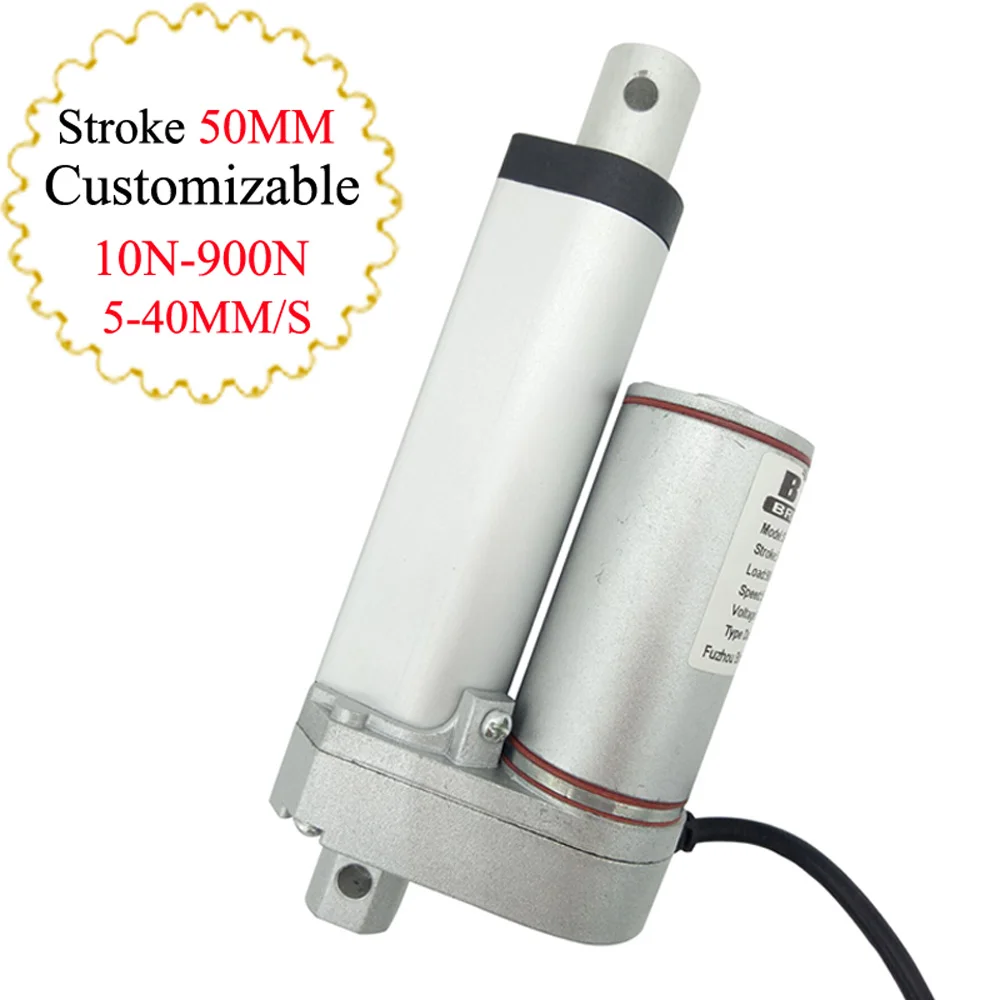 Linear Actuator 12V 24V 36V 48V Stroke 50MM Speed 5 To 40MM Per Second Load 50N To 900N For Electric Car Motor Window Opener etc
Linear Actuator 12V 24V 36V 48V Stroke 50MM Speed 5 To 40MM Per Second Load 50N To 900N For Electric Car Motor Window Opener etc