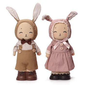 Fashion Cartoon Cute Rabbits Figurines Ornaments Resin Crafts Rabbit Miniature Furnishing Articles Wedding Gifts Home Decoration
Fashion Cartoon Cute Rabbits Figurines Ornaments Resin Crafts Rabbit Miniature Furnishing Articles Wedding Gifts Home Decoration