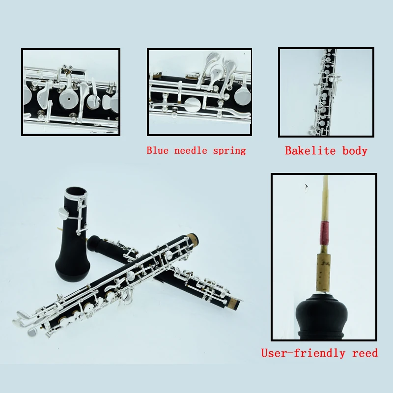 Professional Oboe Silver Plated Semiautomatic C Key Woodwind Musical Instrument Hautbois With Case
Professional Oboe Silver Plated Semiautomatic C Key Woodwind Musical Instrument Hautbois With Case