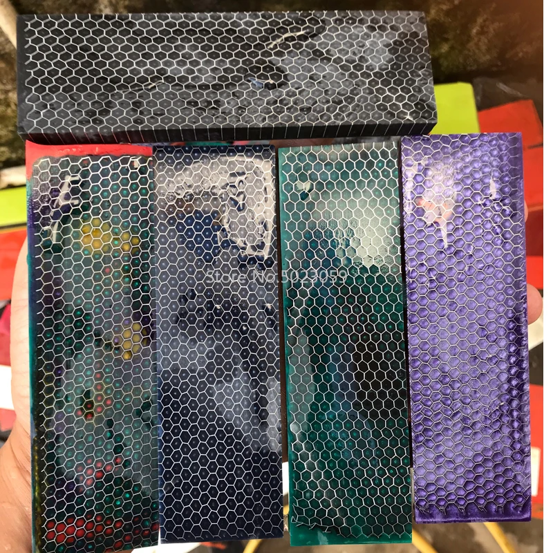2pieces C-Tek Knife handle DIY material plate Resin material Snake grain Honeycomb pattern Slingshot handle 120x40x8mm
2pieces C-Tek Knife handle DIY material plate Resin material Snake grain Honeycomb pattern Slingshot handle 120x40x8mm