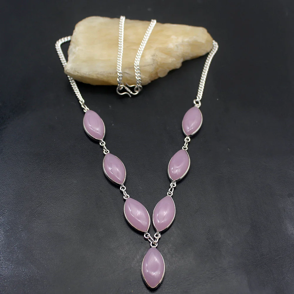 Gentle Beautiful Natural Pink Quartz Women Jewelry 925 Sterling Silver Chain Pendant Necklace 20 inch A211
Gentle Beautiful Natural Pink Quartz Women Jewelry 925 Sterling Silver Chain Pendant Necklace 20 inch A211