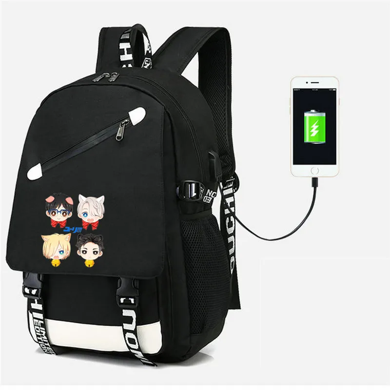 Yuri on ice Skating Backpack USB bag Shoulder travel School Students Bag USB Fashion teenagers Casual Laptop bag Gift
Yuri on ice Skating Backpack USB bag Shoulder travel School Students Bag USB Fashion teenagers Casual Laptop bag Gift