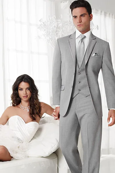 Custom Made Tuxedos Light Grey Men Suits Wedding Suits Tailor Made Groom Suit (Jacket+Pants+Tie+Vest)
Custom Made Tuxedos Light Grey Men Suits Wedding Suits Tailor Made Groom Suit (Jacket+Pants+Tie+Vest)