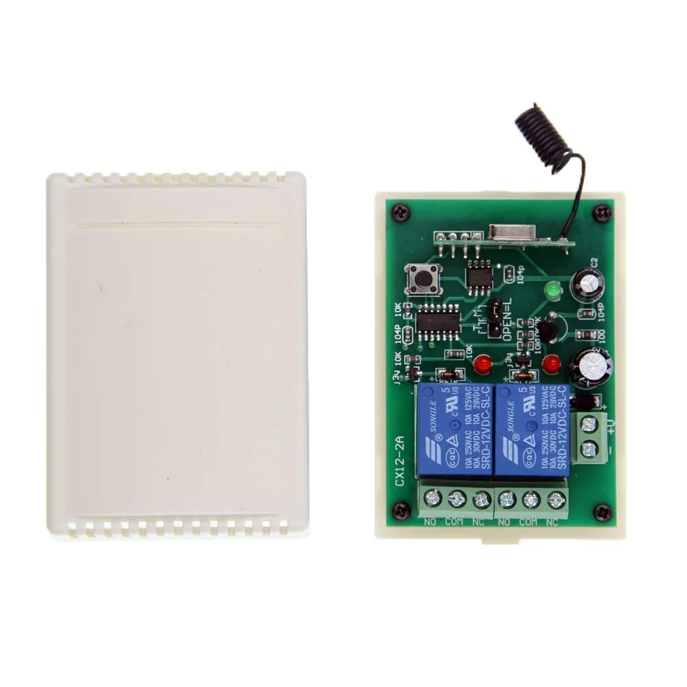 DC 12V 24V 2 CH 2CH RF Wireless Remote Control Switch System,315/433 MHz Receiver Only
DC 12V 24V 2 CH 2CH RF Wireless Remote Control Switch System,315/433 MHz Receiver Only