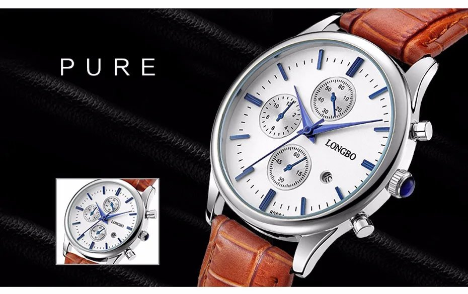 leather quartz watch
