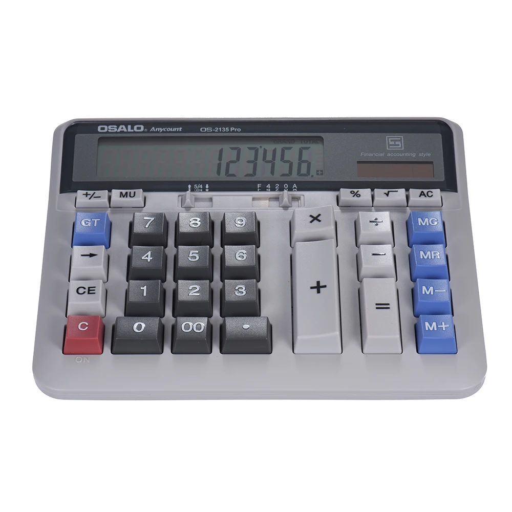 

Large Computer Electronic Calculator Counter Solar & Battery Power 12 Digit Display Multi-functional Big Button