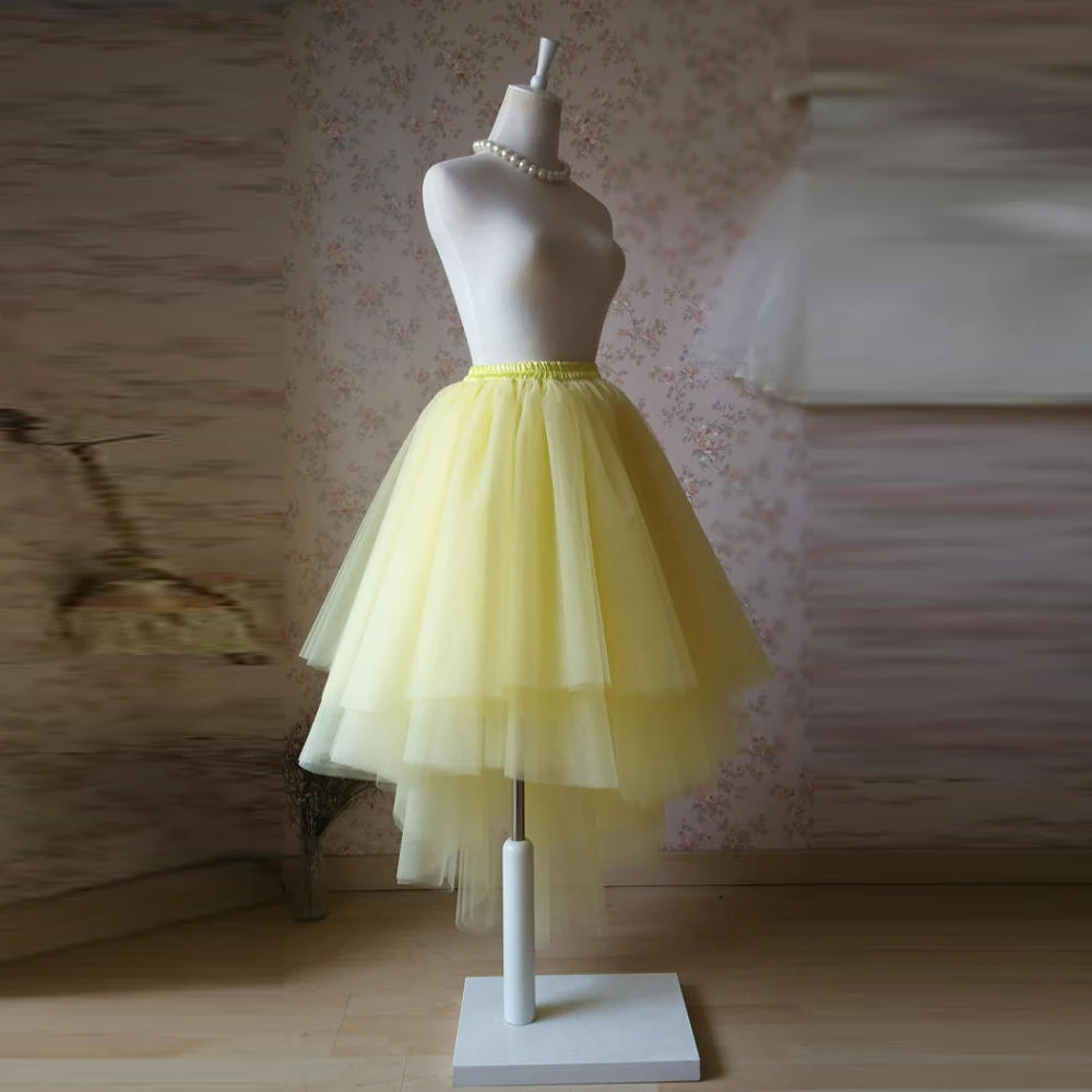 Asymmetrical Yellow Tulle Skirt Elastic Waistline Floor Length Full Maxi Skirt Tiered Long High Low Tutu Skirts
Asymmetrical Yellow Tulle Skirt Elastic Waistline Floor Length Full Maxi Skirt Tiered Long High Low Tutu Skirts