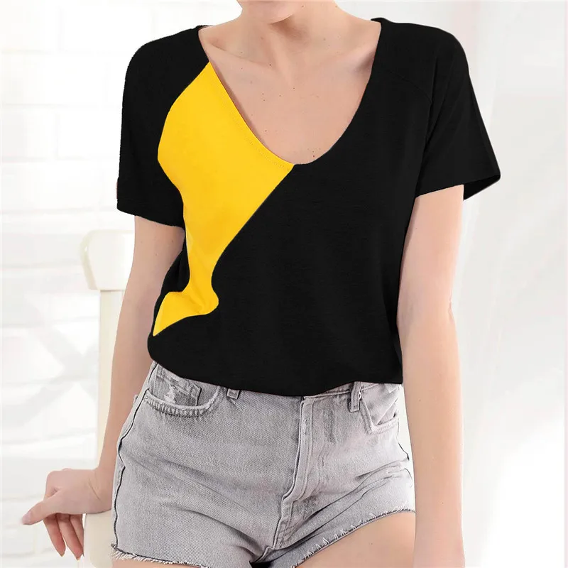 Women Patchwork Blouse 2019 Casual Summer Short Sleeve Shirt Leisure V Neck Ladies Clothes Tunic Loose Blouses Plus Size Top
Women Patchwork Blouse 2019 Casual Summer Short Sleeve Shirt Leisure V Neck Ladies Clothes Tunic Loose Blouses Plus Size Top