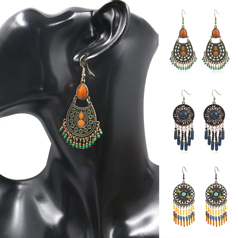 6 Colors Drop Earrings Ethnic Party Multiple Dangle Vintage Beads Tassel Long 1Pair Anniversary Bridal
6 Colors Drop Earrings Ethnic Party Multiple Dangle Vintage Beads Tassel Long 1Pair Anniversary Bridal