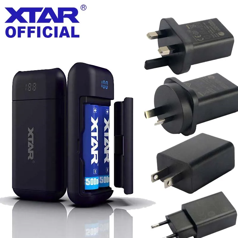 XTAR PB2 LED USBCharger 3.6V/3.7V Unprotected Li-ion/IMR/INR/ICR Protable Power Bank Function 18650 Battery Charger With Adapter
XTAR PB2 LED USBCharger 3.6V/3.7V Unprotected Li-ion/IMR/INR/ICR Protable Power Bank Function 18650 Battery Charger With Adapter