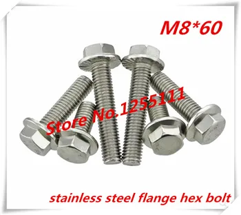 10pcs M8*60 M8 x 60 Stainless Steel Flange Hex Bolt 
10pcs M8*60 M8 x 60 Stainless Steel Flange Hex Bolt