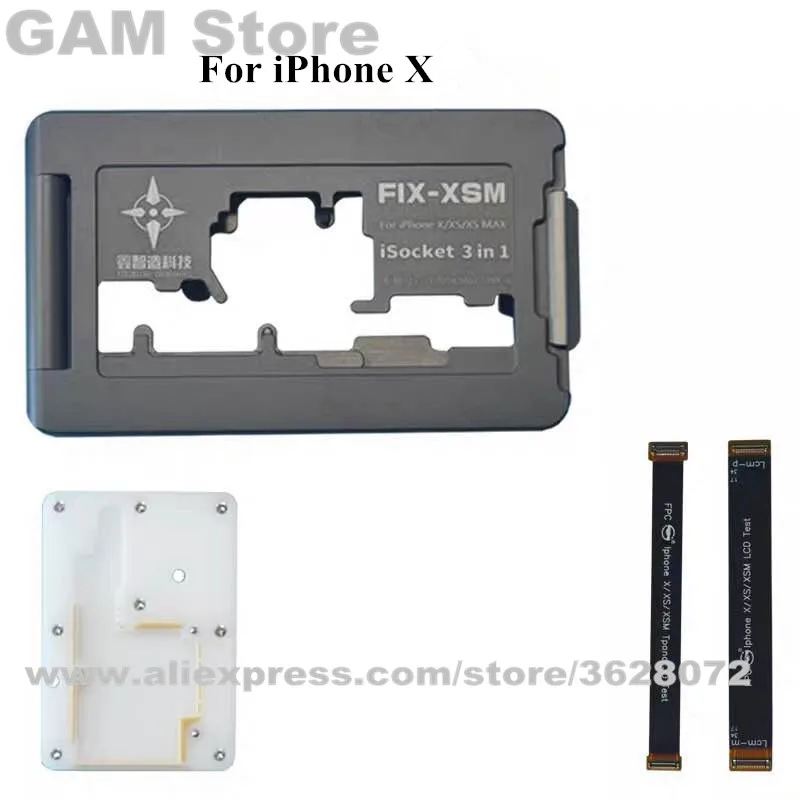 iPhone X/XS/XS Max Layering Motherboard Tester 3 in 1 2-in-1 PCB Mainboard Holder iSocket Fixture Jig Upper Layer Testing Machin
iPhone X/XS/XS Max Layering Motherboard Tester 3 in 1 2-in-1 PCB Mainboard Holder iSocket Fixture Jig Upper Layer Testing Machin