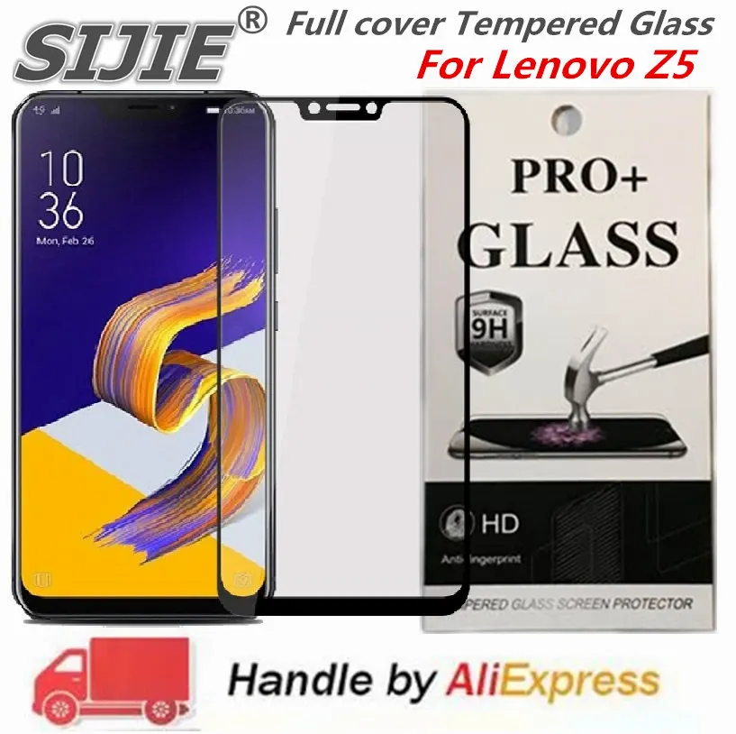 Full cover Tempered Glass For Lenovo Z5 screen protective smartphone clear frame all edges 9H toughened black display | Мобильные