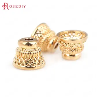 10PCS 8x7MM 24K Champagne Gold Color Plated Brass Beads Caps Tassel Caps High Quality Diy Jewelry Accessories
10PCS 8x7MM 24K Champagne Gold Color Plated Brass Beads Caps Tassel Caps High Quality Diy Jewelry Accessories