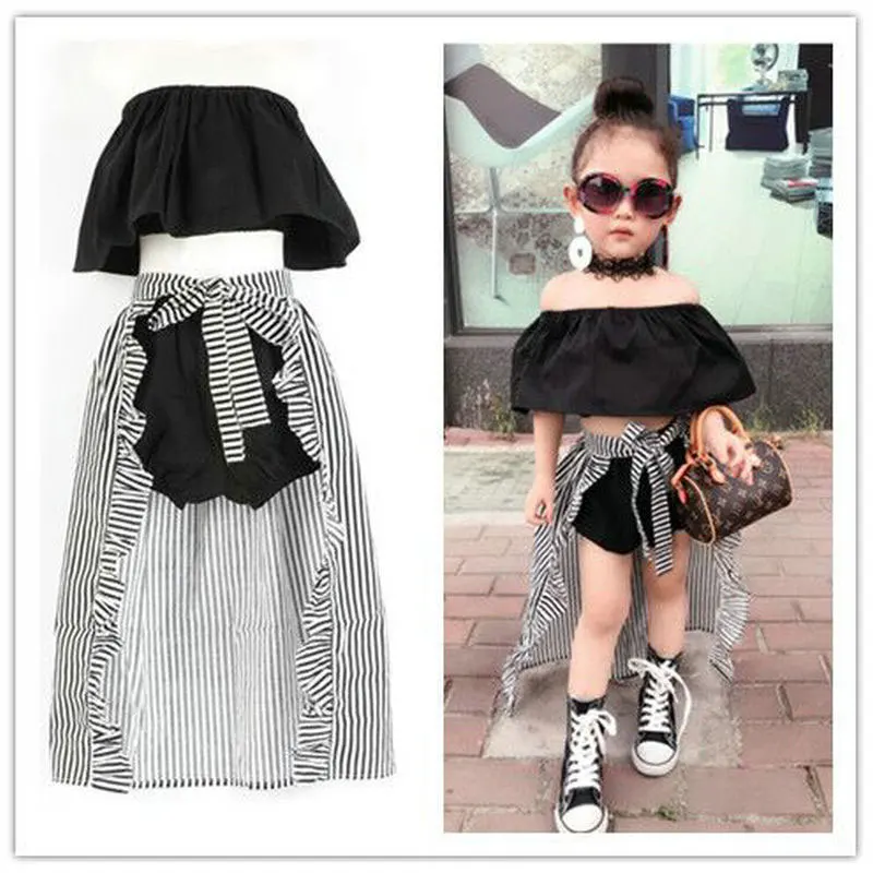 2 3 4 5 6 7Year Girls Clothes Summer Casual Kids Suits for Girls Sets 3PCS Tops Shorts Striped Skirts Children Clothing Set
2 3 4 5 6 7Year Girls Clothes Summer Casual Kids Suits for Girls Sets 3PCS Tops Shorts Striped Skirts Children Clothing Set