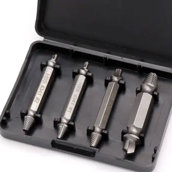 4pcs/set Steel Broken Screws Extractor Double Side Damaged Bolt Remover Easy Out Set Drill Bits Guide Set
4pcs/set Steel Broken Screws Extractor Double Side Damaged Bolt Remover Easy Out Set Drill Bits Guide Set