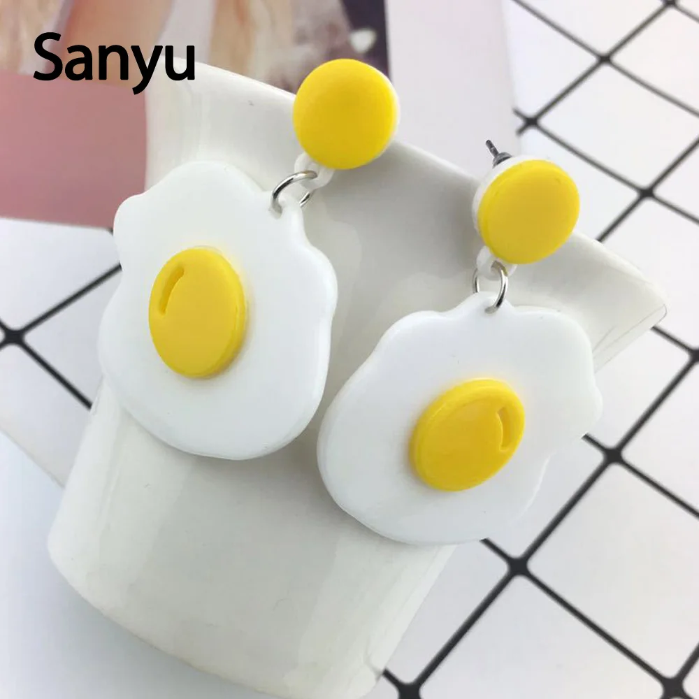 Creative Lovely Fried Eggs Acrylic Earrings for Women Girl Simple New Style Eggs Drop Earrings Fashion Cute Dangle Earrings 2019
Creative Lovely Fried Eggs Acrylic Earrings for Women Girl Simple New Style Eggs Drop Earrings Fashion Cute Dangle Earrings 2019