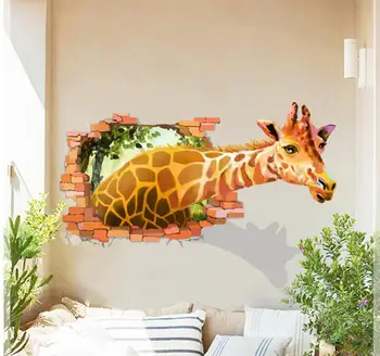 DIY non-toxic giraffe animal wall sticker with 3D effect art picture paper of Nursery room home living room decoration
DIY non-toxic giraffe animal wall sticker with 3D effect art picture paper of Nursery room home living room decoration