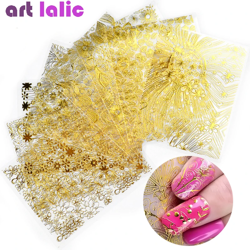 8 Sheets Embossed Gold 3D Tips Metallic Blooming Flower Design Full Cover Nail Art Stickers Decal DIY Manicure Decoration Set
8 Sheets Embossed Gold 3D Tips Metallic Blooming Flower Design Full Cover Nail Art Stickers Decal DIY Manicure Decoration Set