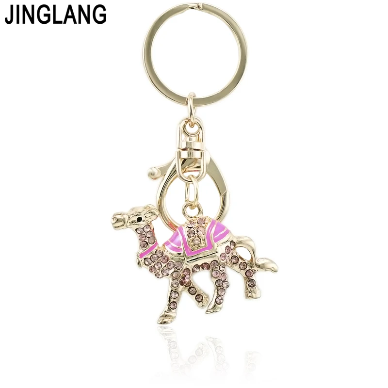 JINGLANG Gold Color Metal Lobster Clasp Keyring Dangle Crystal Enamel Camel Animal Keychains For Women Luxury Handbag Jewelry
JINGLANG Gold Color Metal Lobster Clasp Keyring Dangle Crystal Enamel Camel Animal Keychains For Women Luxury Handbag Jewelry