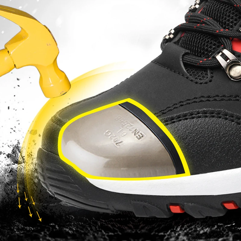 

Safety shoes labor insurance shoes men's smash-proof puncture deodorant fashion mountaineering protective shoes work shoes