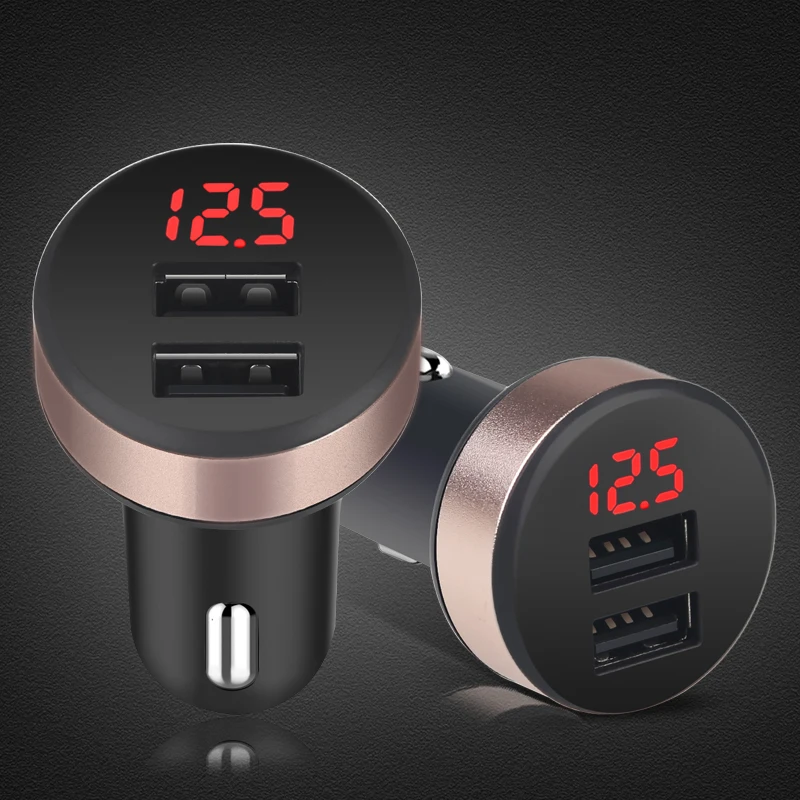 Auto Universal Car Charger Dual Ports For Phone 2.1A Led Display USB Adapter Car Charging Chargers Socket
Auto Universal Car Charger Dual Ports For Phone 2.1A Led Display USB Adapter Car Charging Chargers Socket