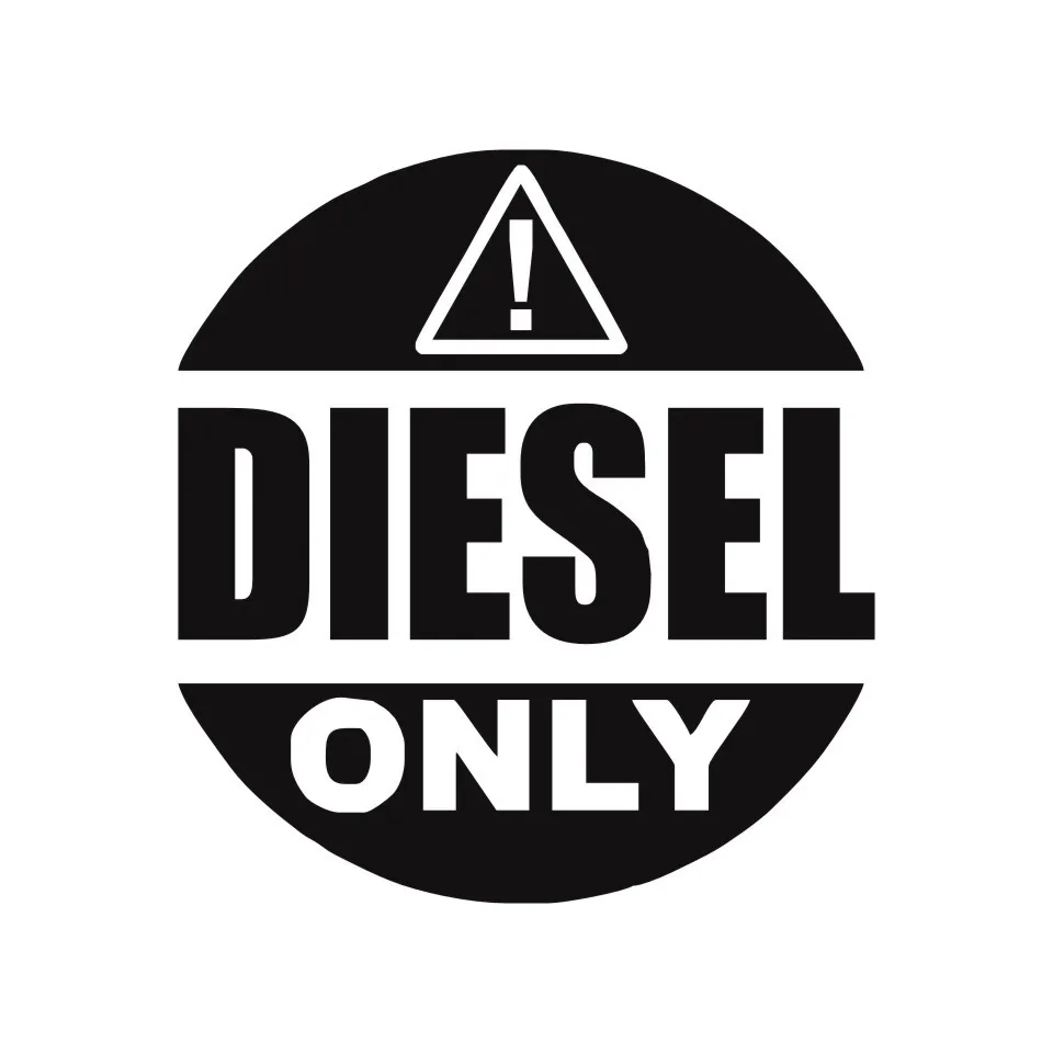 Cunymagos Warning Mark DIESEL ONLY Car Sticker Creative Vinyl Decoration Car Styling Fashion Body Car Decal Sticker Funny 13.114.1CM (5)