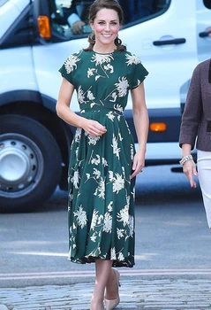 2018 New Women Dress Kate Middleton Princess Floral chrysanthemum Print A-Line dress
2018 New Women Dress Kate Middleton Princess Floral chrysanthemum Print A-Line dress