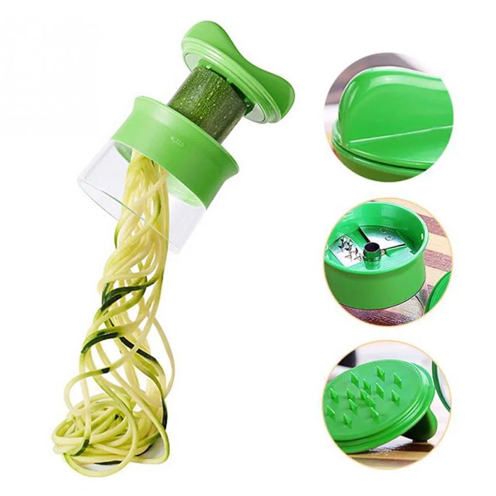 New ABS Carrot Cucumber Grater Spiral Blade Cutter Vegetable Fruit Spiral Slicer Salad Tools Zucchini Noodle Spaghetti Maker
New ABS Carrot Cucumber Grater Spiral Blade Cutter Vegetable Fruit Spiral Slicer Salad Tools Zucchini Noodle Spaghetti Maker