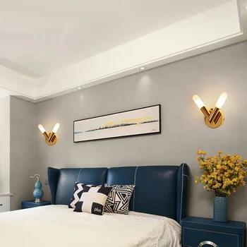 Post modern simple creative golden living room villa aisle bedroom bedside art wall lamp
Post modern simple creative golden living room villa aisle bedroom bedside art wall lamp