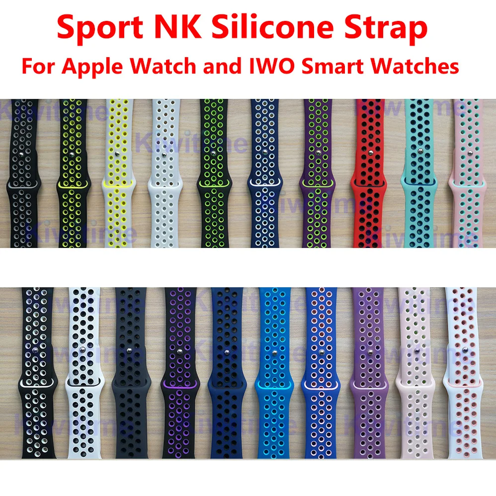 New Breathable Silicone Sports Band for Apple Watch 4 3 2 1 42MM 44mm rubber strap bands for IWO Smart Watch 5 6 7 8
New Breathable Silicone Sports Band for Apple Watch 4 3 2 1 42MM 44mm rubber strap bands for IWO Smart Watch 5 6 7 8