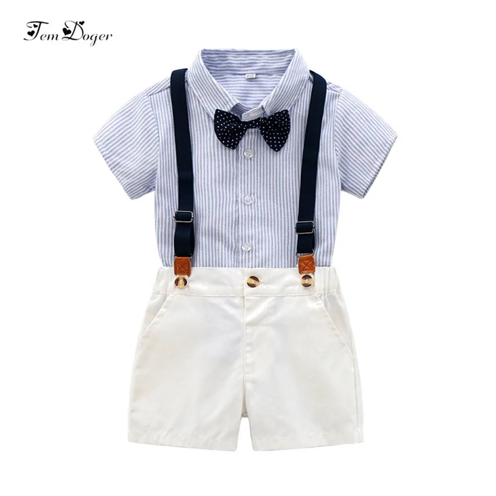 Tem Doger одежда для маленьких мальчиков комплекты 2019 Весенняя младенцев