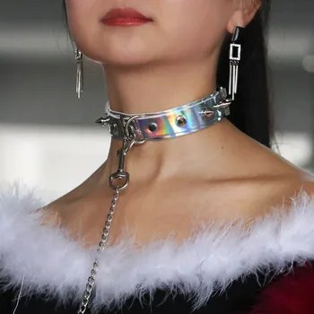 KMVEXO 2019 Punk Chokers Collar Spikes Leather Choker Bondage Goth Jewellery Women Harness Gothic Necklace Pendant Laser Jewelry
KMVEXO 2019 Punk Chokers Collar Spikes Leather Choker Bondage Goth Jewellery Women Harness Gothic Necklace Pendant Laser Jewelry