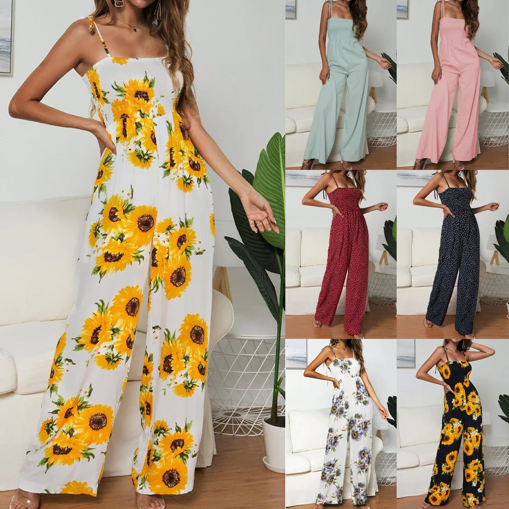 Jumpsuit 2019Top Women Sunflower Dot Print Jumpsuit Sleeveless Clubwear Wide Leg Pant Spot Outfit
Jumpsuit 2019Top Women Sunflower Dot Print Jumpsuit Sleeveless Clubwear Wide Leg Pant Spot Outfit