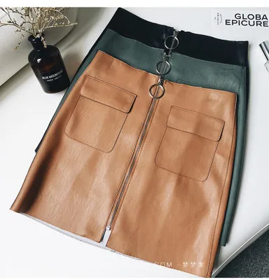 New spring women ladies faux pu leather full zipper metal ring skirt high waist sexy pencil mini Bodycon Stretchy pockets Skirts
New spring women ladies faux pu leather full zipper metal ring skirt high waist sexy pencil mini Bodycon Stretchy pockets Skirts