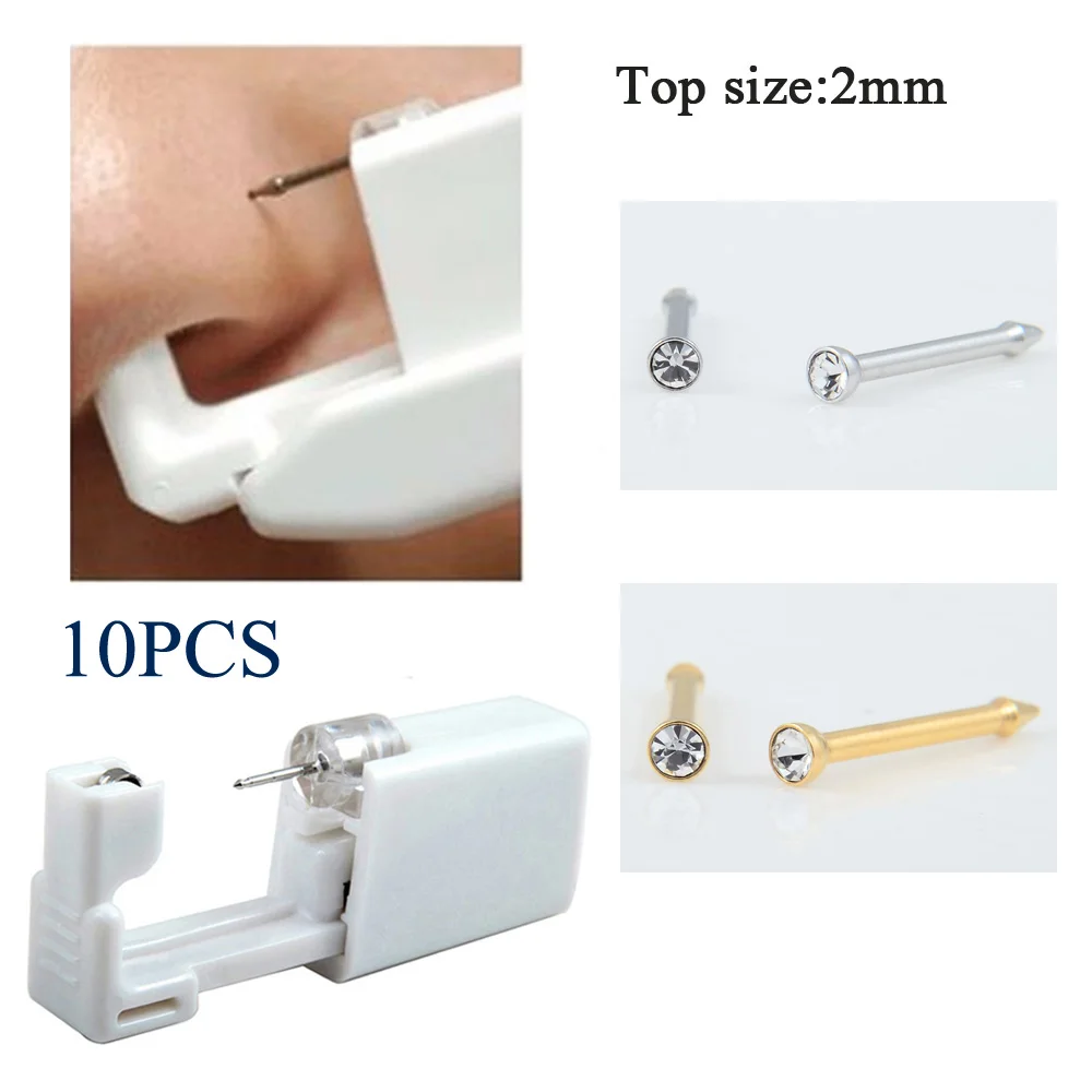 Disposable Nose Piercing Units CZ Crystal Stud Nose Ring Ear Helix Stud Piercing Gun Kit Tools Body Piercing Jewelry
Disposable Nose Piercing Units CZ Crystal Stud Nose Ring Ear Helix Stud Piercing Gun Kit Tools Body Piercing Jewelry