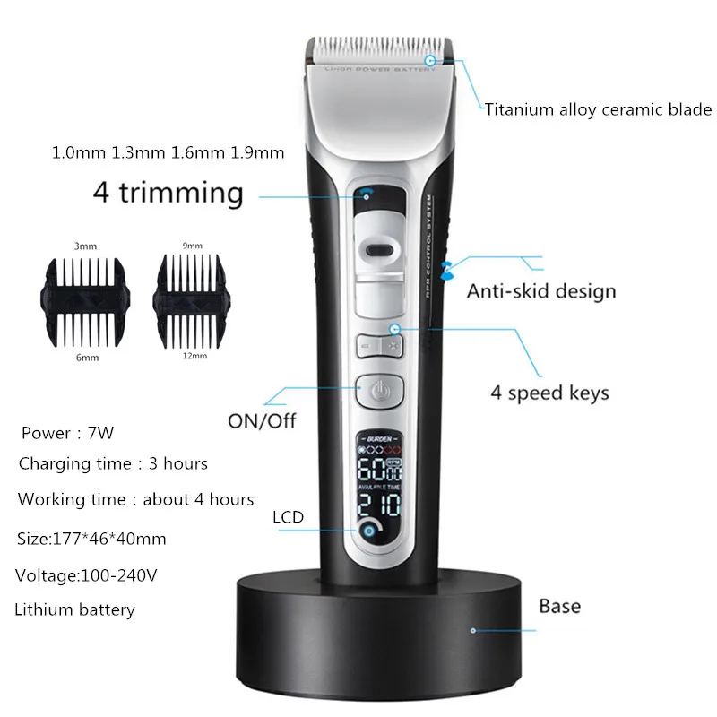 Professional-Hair-clipper-trimmer-Lithium-battery-quick-charge-LCD-Speed-up-Barber-Tools-Rechargeable-cutter-machine