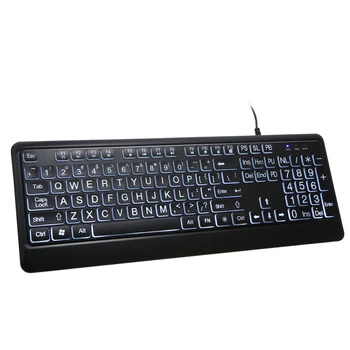 USB Large Interface Print Tri-Color Backlit Wired Keyboard Suitable for The Elderly
USB Large Interface Print Tri-Color Backlit Wired Keyboard Suitable for The Elderly