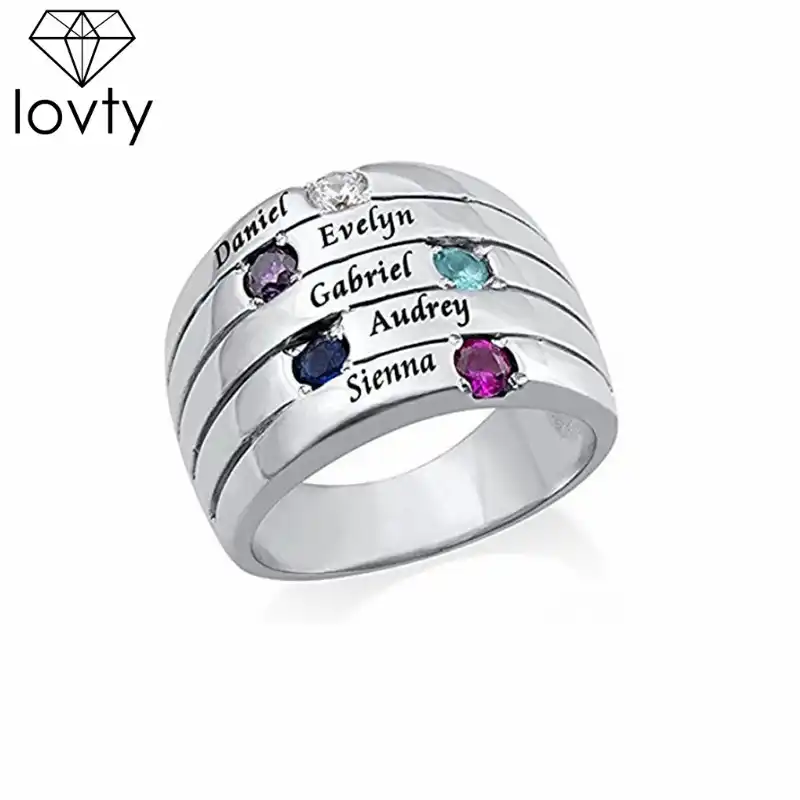mother's day birthstone rings