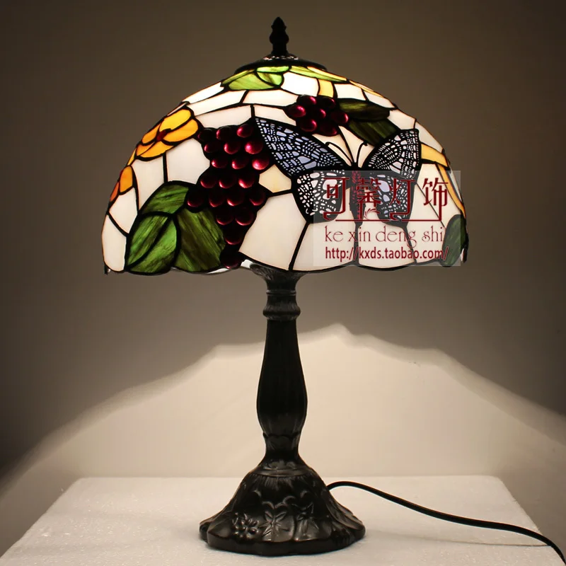 Фото Настольная лампа Тиффани в стиле бабочка 12 дюймов E27 110-240 В | Лампы и освещение